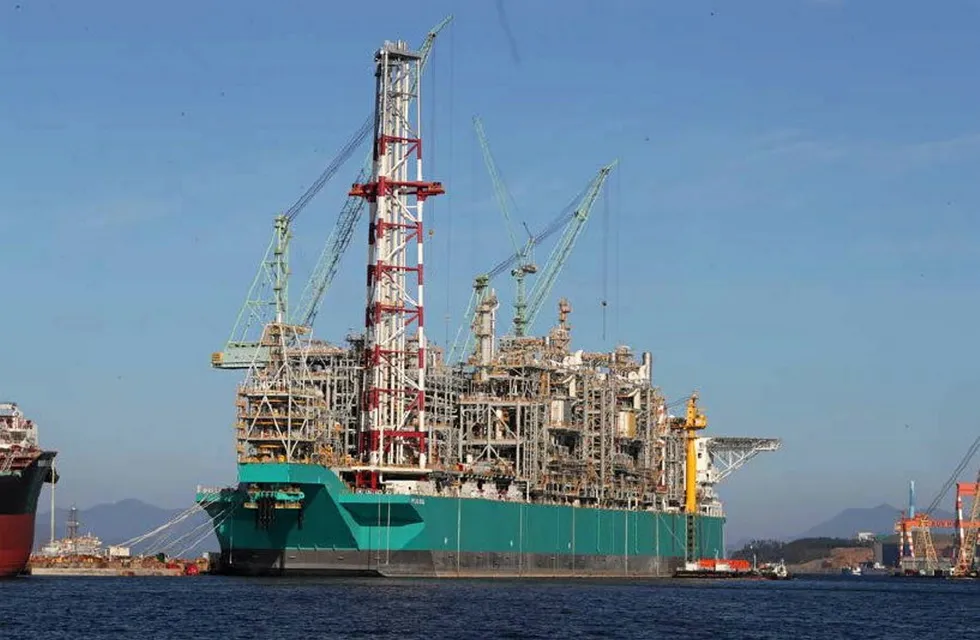 Newbuild: the PFLNG Dua at Samsung Heavy Industries Geoje Island yard in South Korea