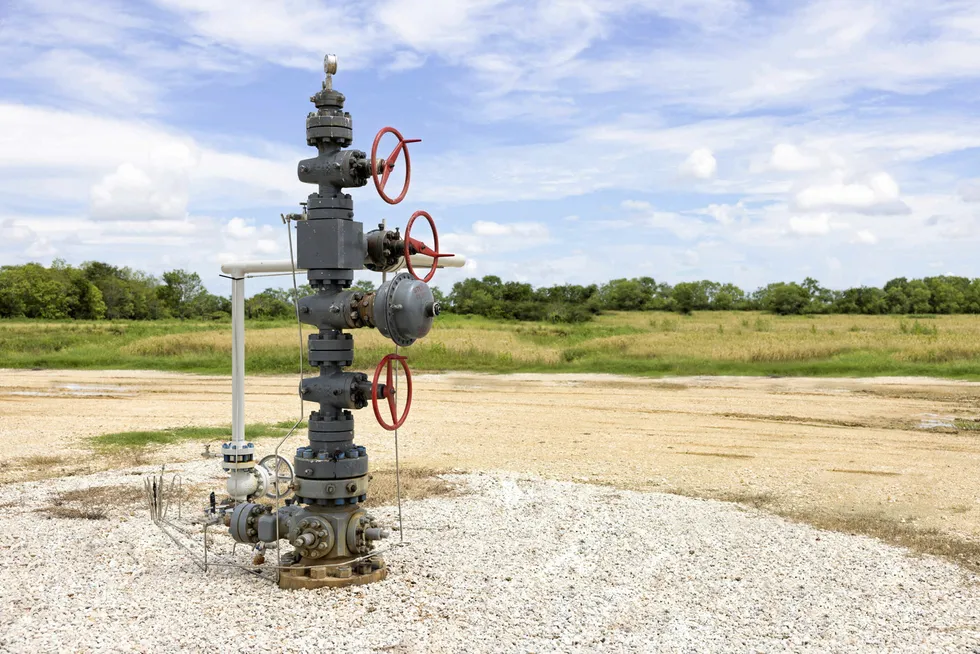 A well-head for a CO2 storage site.
