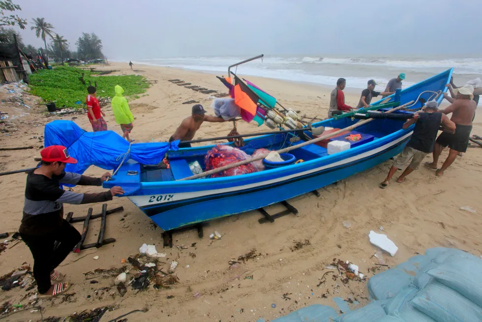 A fishing vessel: in Songkhla, Thailand.