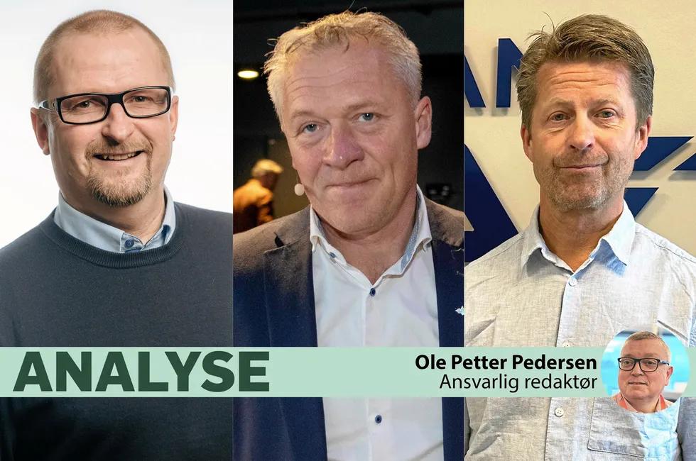 Stig Asle Hanssen i Ishavskraft (t.v), Kolbjørn Hembre i Entelios (midten) og Arild Inge Markussen i Helgeland Kraft Strøm leverer betydelige overskudd til sine eiere – i motsetning til de fleste strømsalgselskaper.