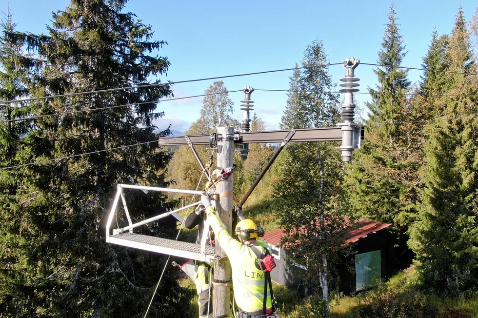 Her tester Linea ut system for snøfjerning.