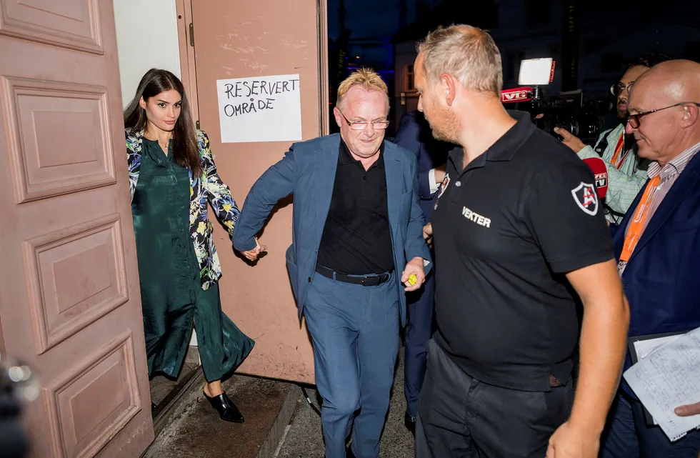 Per Sandberg og Bahareh Letnes fikk mye oppmerksomhet for deres forhold tidligere i år.