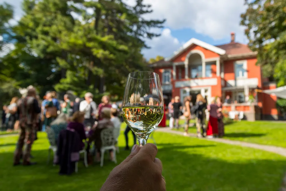 Alkohol, uformell makt og kjendisfaktor gjør unge uetablerte utsatte for Metoo i bokbransjen, mener forfatter. Her fra Aschehougs årlige hagefest i 2018.