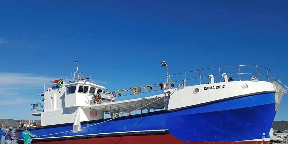 One of South Africa's pole-and-line fishing vessel, the FMV Santa Cruz.