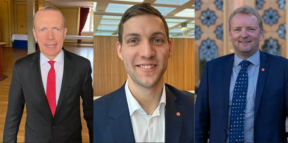 Vil ikke bremse Equinor-dominans i havvind-satsingen. Giles Dickson, WindEurope, Andreas Bjelland Eriksen, OED, Terje Halleland, Frp.