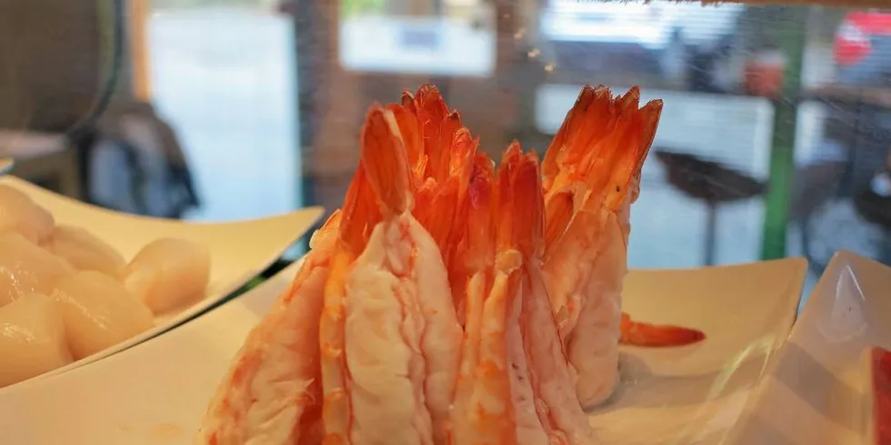 Scampi i sushi. Foto: Ole Erik Klokeide