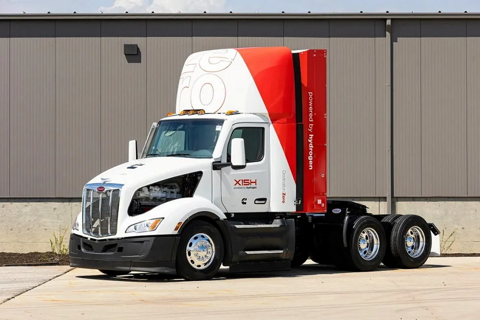 A prototype truck using an X15H hydrogen internal combustion engine.