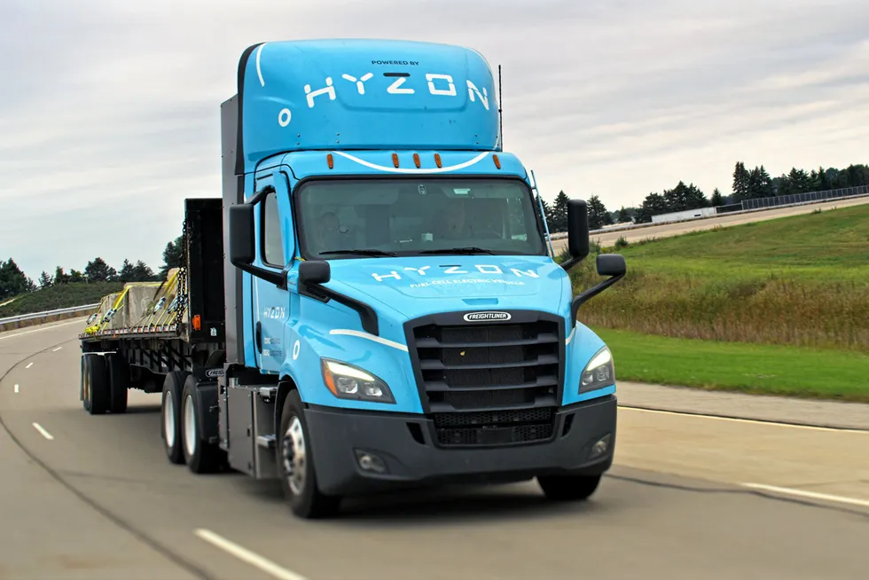 A Hyzon Motors truck.