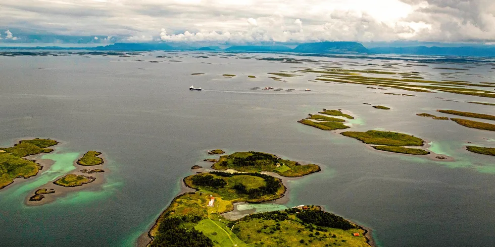 Skogsholmen på Helgelandskysten.