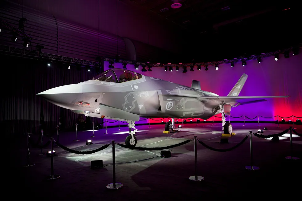 Tyrkia risikerer å bli kastet ut av F-35-programmet. Bildet viser det første norske F-35 jagerflyet.