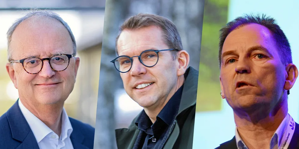 Eimund Nygaard i Lyse, Steffen Sivertsen i Å Energi og Christian Stav i NTE har alle strømsalgselskaper som en del av konsernet. Selskapene får mye kritikk, men leverer relativt lite av det samlede overskuddet.