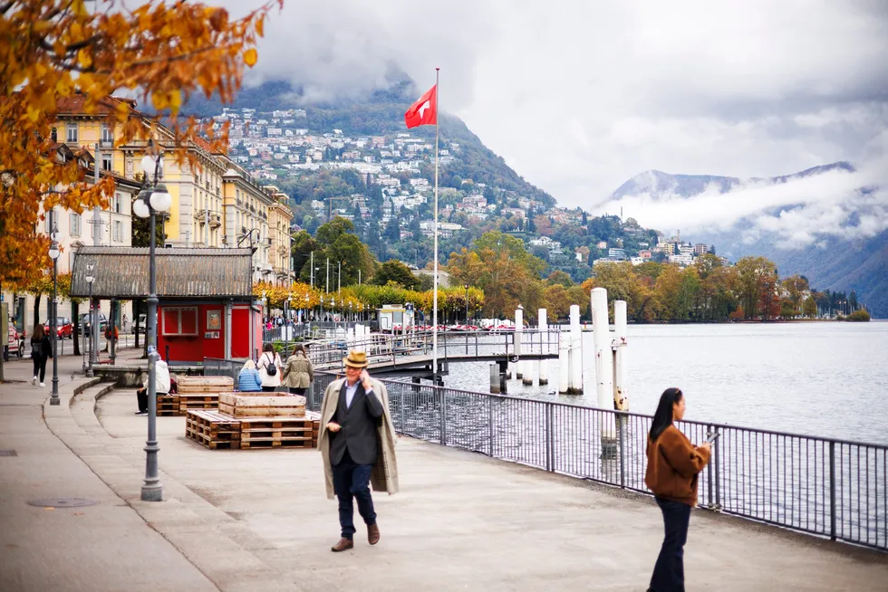 Utvalget nevner ikke at exit-skatten representerer et klart incentiv for unge gründere til å flytte før det blir synlig at deres virksomhet kan bli verdifull. Her fra Lugano i Sveits.