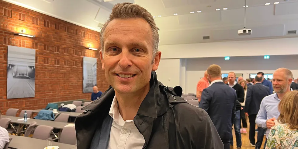 Knut Kroepelien, leder av Energi Norge, på Solenergikonferansen 2022 i Ingeniørenes hus 2. juni.