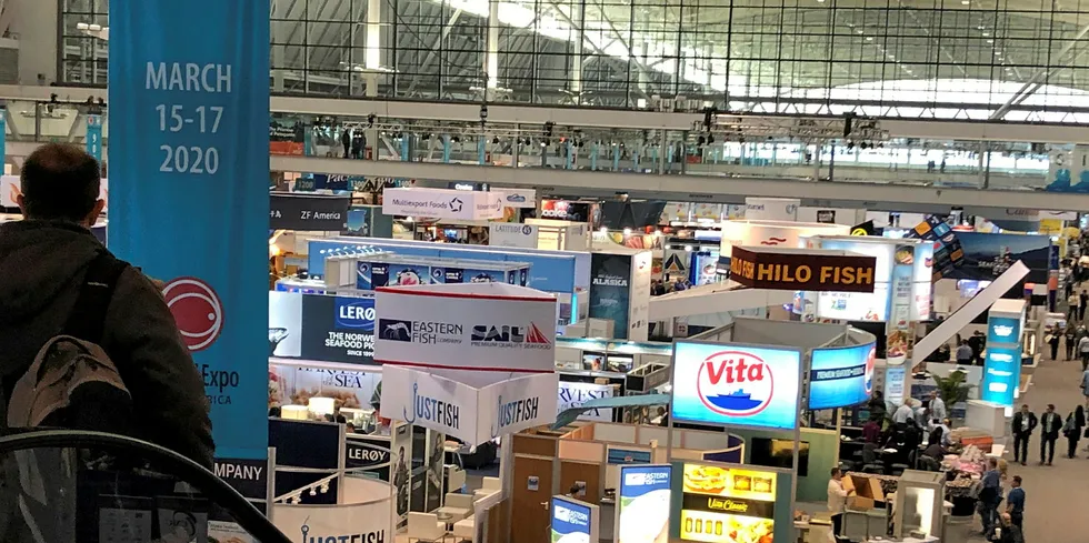 Boston Seafood show, slik den foregikk i 2019.