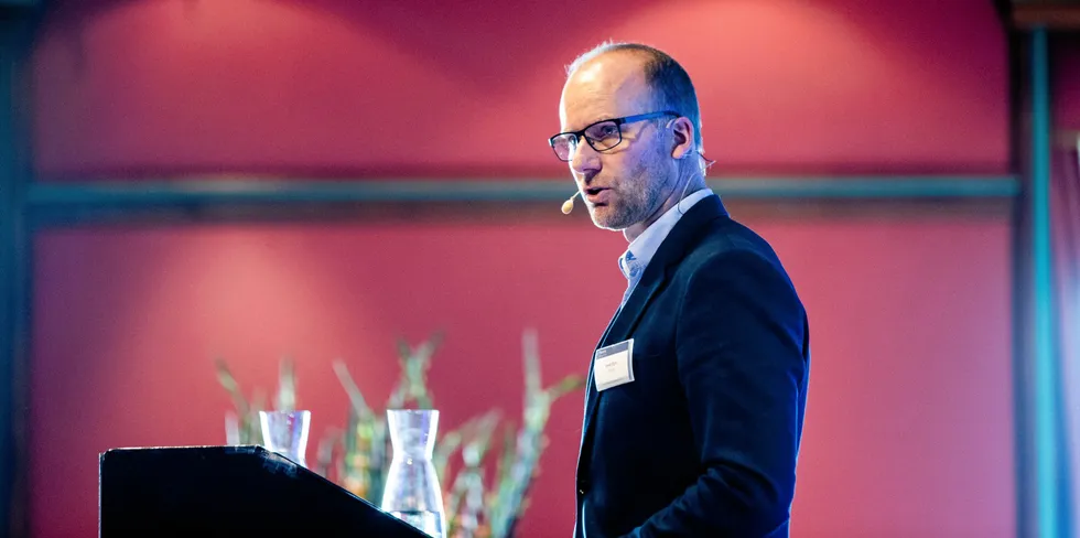 Oslo 20190911. Kjetel Digre fra Aker BP på Pareto Securities Olje og Offshore konferansen på Holmenkollen Park hotell. Foto: Stian Lysberg Solum / NTB Kjetel Digre i Aker Solutions. Kjetel Digre / Aker Solutions.