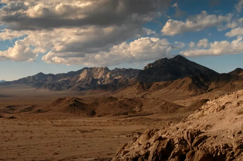 Still of Mojave Desert in California, taken from a Cadiz promotional video.