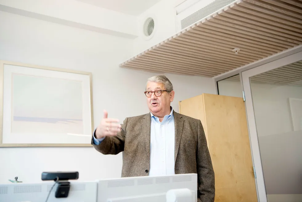 Riksrevisor Per-Kristian Foss legger tirsdag frem rapporten om den årlige revisjonen og kontrollen med departementene og virksomhetene. Foto: Mikaela Berg