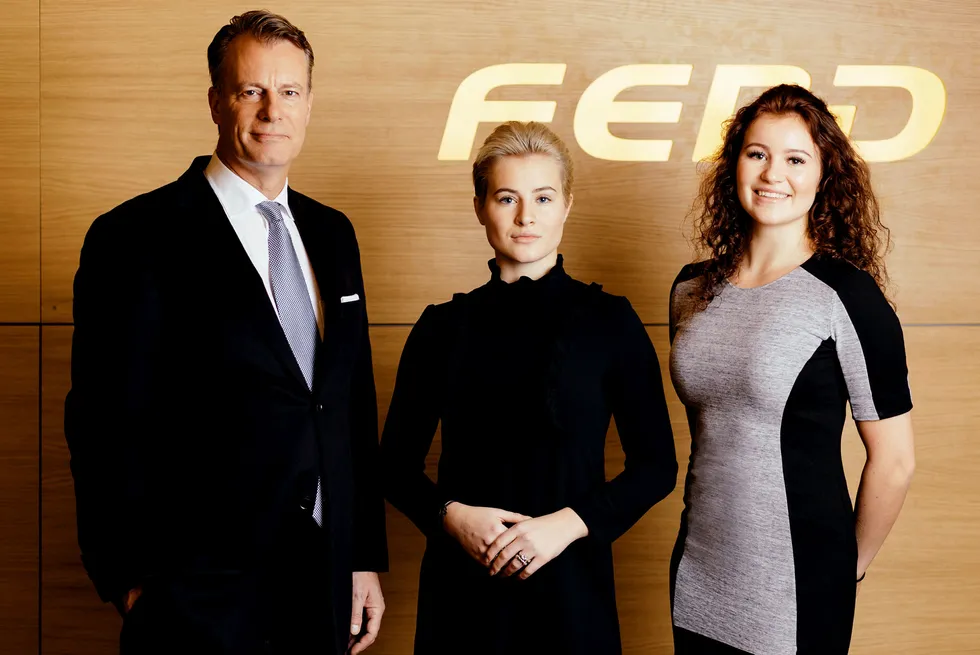 Johan H. Andresen og døtrene Katharina G. Andresen og Alexandra G. Andresen som har arvet mye av farens formue, er blant de rikeste i Norge. Photo: Frédéric Boudin / Ferd