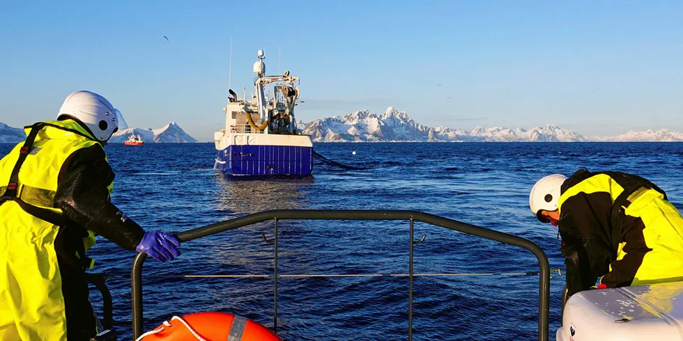 LOFOTREGULERING: Fiskeridirektoratets sjøtjeneste under en inspeksjon i vinter. Torsdag møtte de fiskere og fiskerorganisasjonene for å utveksle erfaringer fra årets lofotfiske, som ser ut til å ha gått ganske så fint for seg.