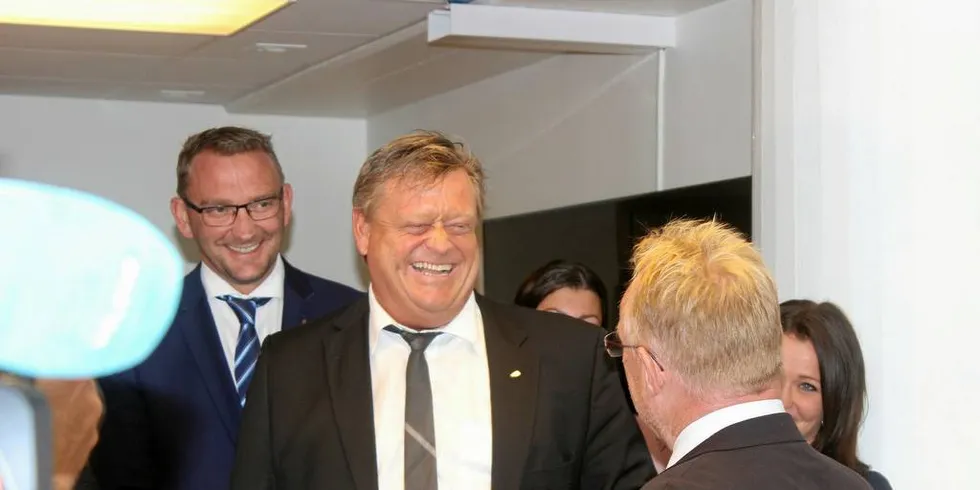 TAR OVER: Harald Tom Nesvik (Frp) overtok etter Per Sandberg (Frp) som fiskeriminister mandag.Foto: Anders Furuset