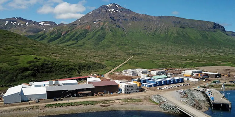 Trident Seafoods' False Pass, Alaska salmon processing facility.