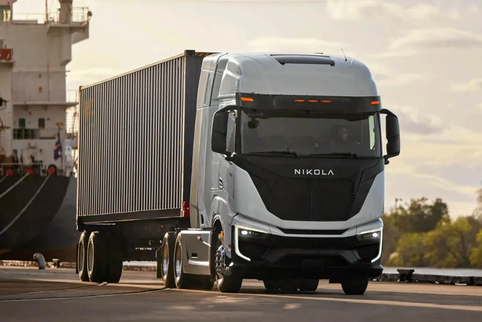 Nikola's Tre fuel-cell truck.