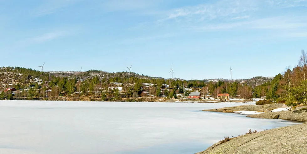 Det ser nå litt mørkt ut for en realisering av vindkraftparkene Kvinesheia og Remmafjellet. Her i fra Kvinesheia.