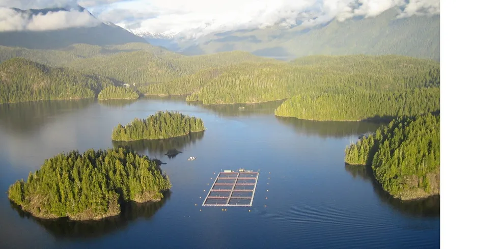 Lakselokaliteten Tofino i Canada.