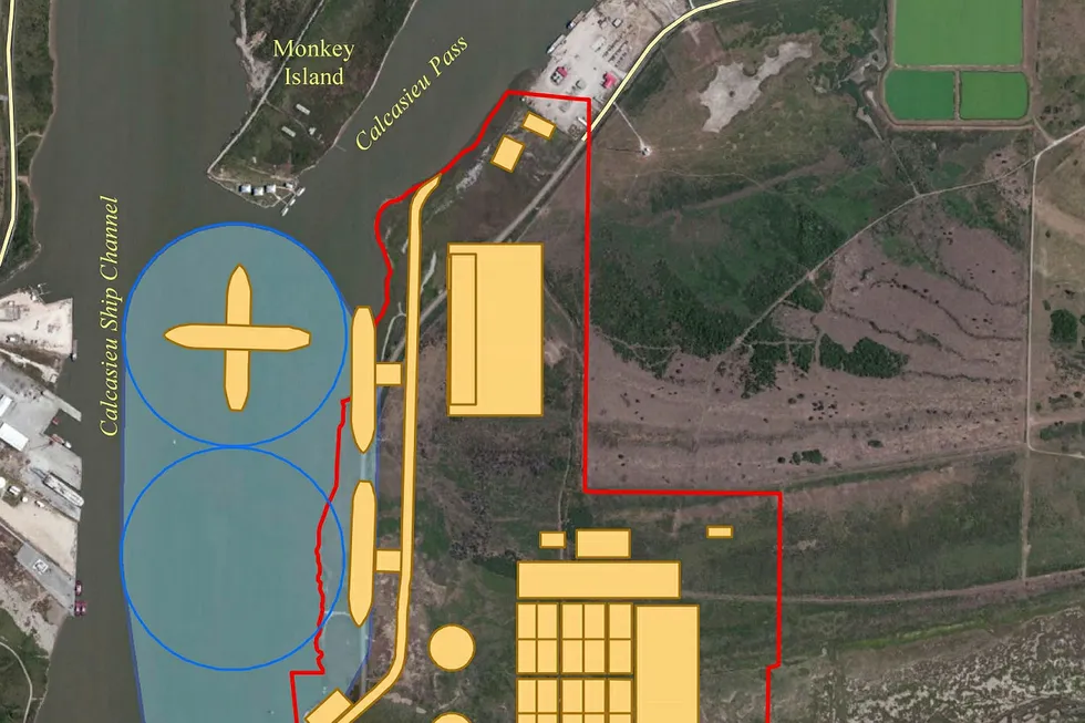 Planned: the Calcasieu Pass LNG project