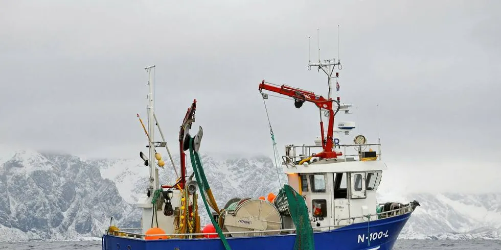 INNENFOR: «Lovundværing» er bare 4,1 meter bred og innenfor dagens bredde- og lasteromskrav. Men bredere båter på under 11 meter finnes i flåten, og de bør ikke utelukkes fra snurrevadfiske innenfor fjordlinjene, mener Norges Fiskarlag.Foto: Frode Adolfsen