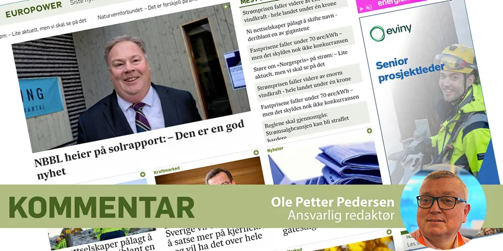 Det skal være helt vanlig at NTB siterer oss, at vi har journalistikk som er grunnlag for spørsmål i Stortingets spørretime og at vårt innhold vises frem hos vår storesøster Dagens Næringsliv. En enklere nettadresse er bare én detalj i dette arbeidet, skriver ansvarlig redaktør i denne kommentaren.