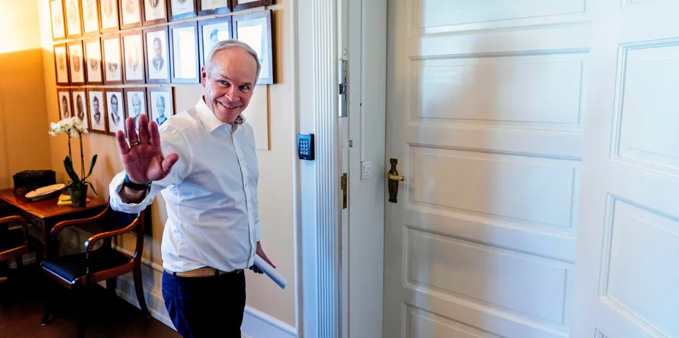 Finansminister Jan Tore Sanner (H) har ingen planer om å endre på innslagspunktet for grunnrenteskatt. – Prosjekter som er lønnsomme før grunnrenteskatt, vil også være lønnsomme etter grunnrenteskatt, sier han.