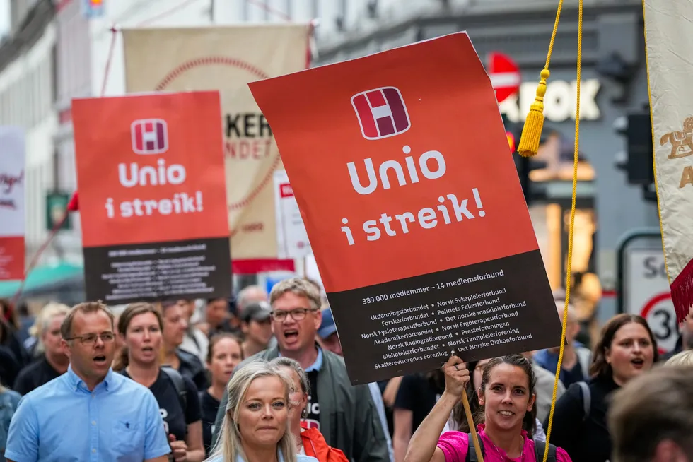 Unio mer enn dobler streikeuttaket mandag.