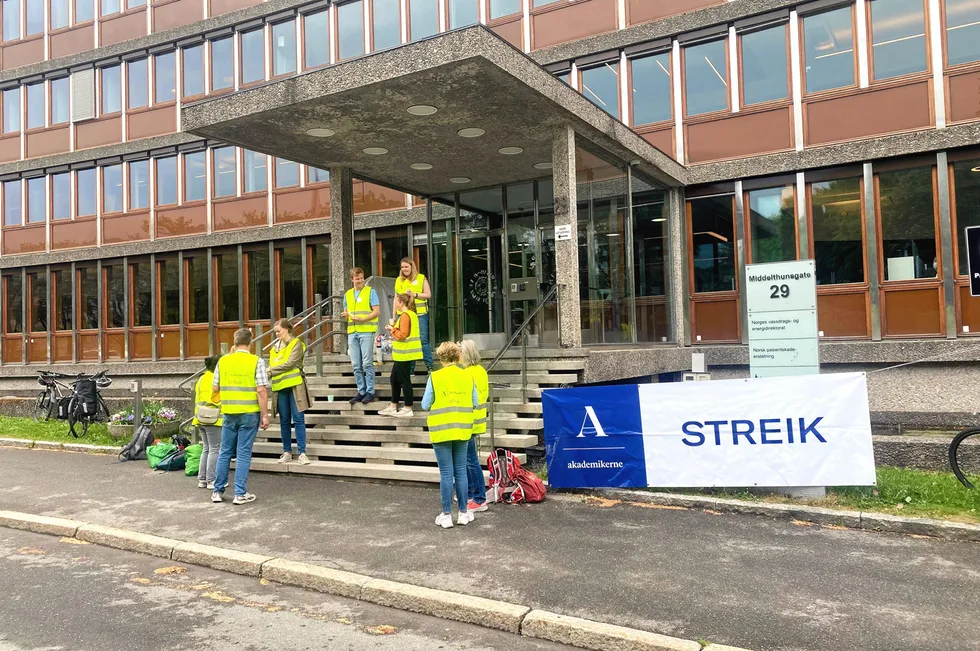 Nærmere 200 av de streikende i NVE arbeider på energiområdet. Streiken kan få store konsekvenser for framdriften i viktige energisaker.