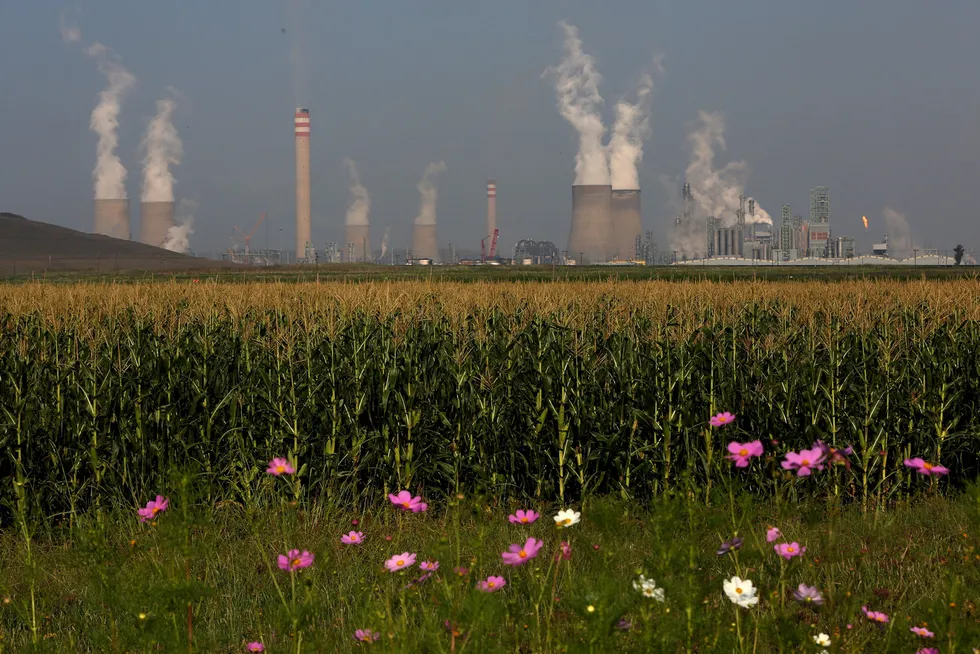 Terminus: Sasol's Secunda industrial site, north of Johannesburg in South Africa, receives gas from Mozambique