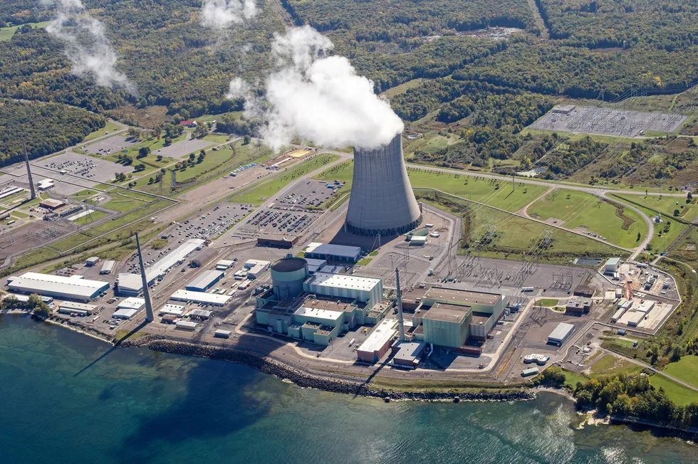 Nine Mile Point nuclear power station in New York state, which will be the first in the US to produce pink hydrogen.