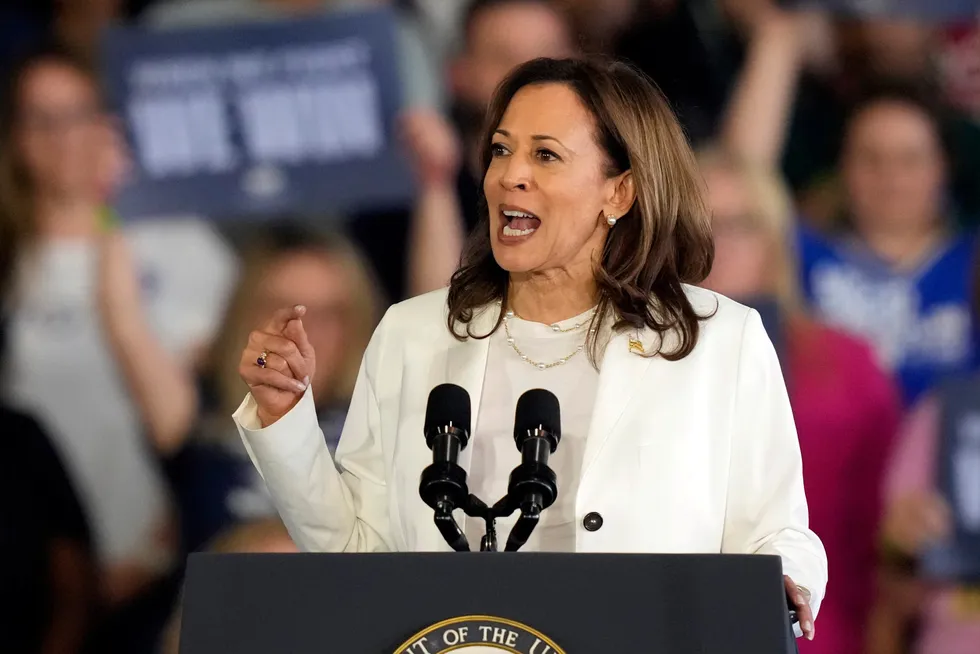 Kamala Harris forsøkte å overbevise velgere i Michigan i forrige uke.