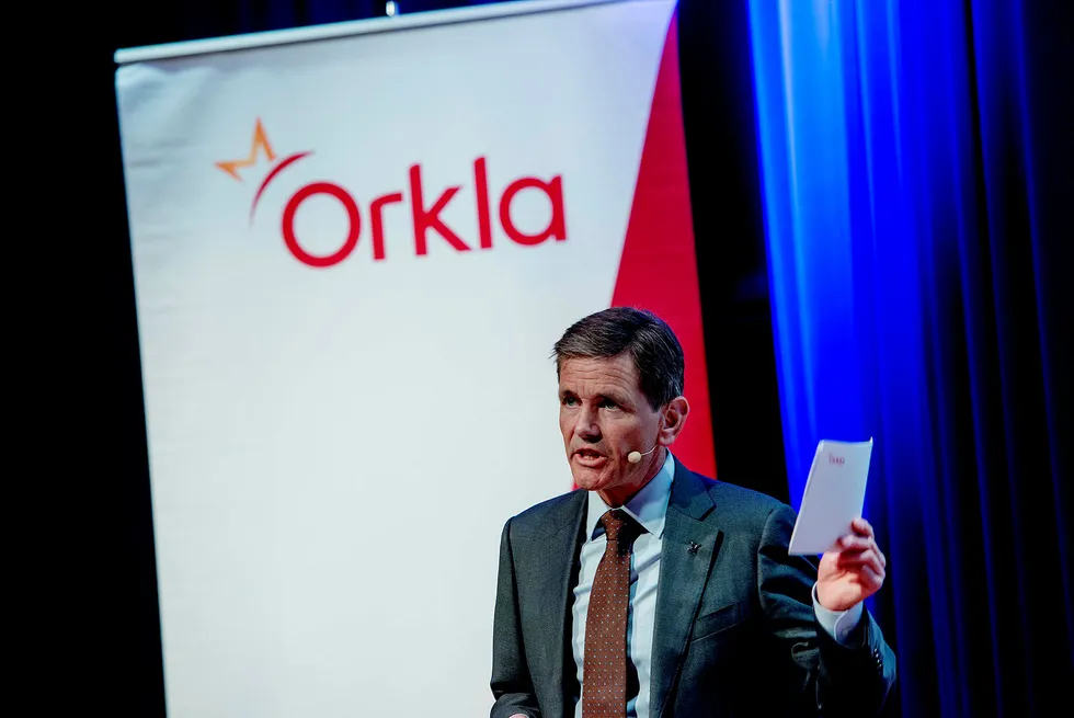 – Det har vært et krevende kvartal med fortsatte prisøkninger på sentrale råvarer i EU, sier konsernsjef Peter A. Ruzicka i Orkla etter fremleggelsen av selskapets resultater for tredje kvartal. Foto: Mikaela Berg