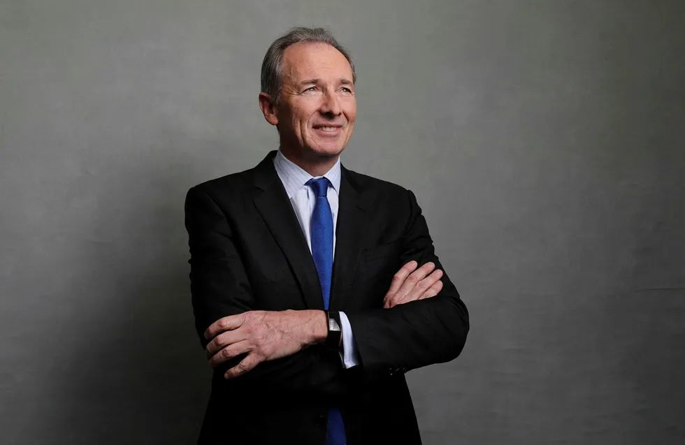 Morgan Stanley-sjef James Gorman punger ut for E*Trader. Her er han avbildet på Institute of International Finances årlige møte i Washington i 2014.