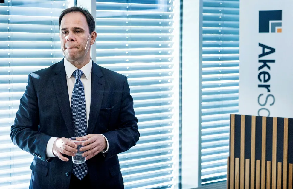 Aker Solutions-sjef Luis Araujo var forsiktig optimistisk da han la frem kvartalstall tirsdag morgen. Foto: Gunnar Lier