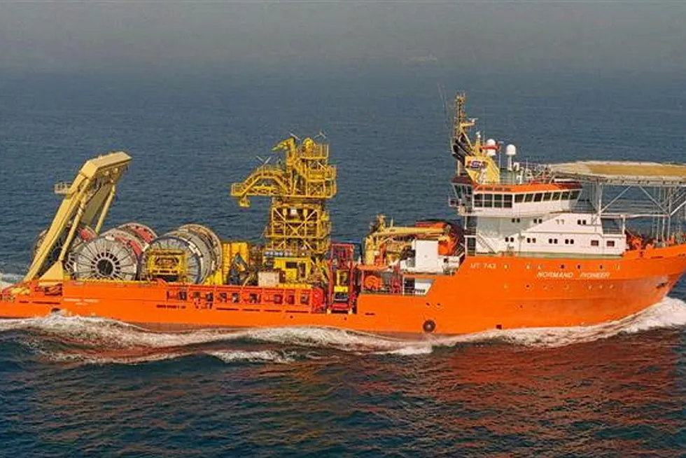 CSV-en «Normand Pioneer», som går på en ny 18-månedersperiode i Brasil.