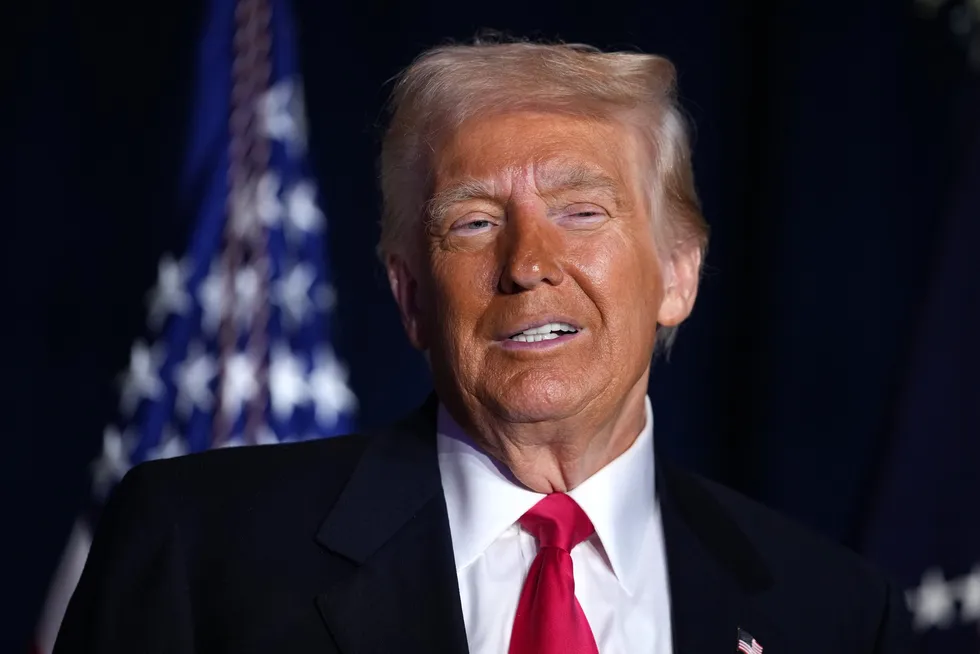 President Donald Trump, pictured yesterday at the National Prayer Breakfast in Washington DC.