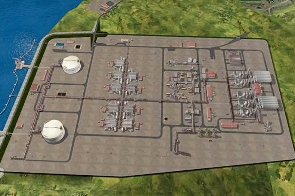 Artist's impression: the Plaquemines liquefied natural gas project in Louisiana in the US