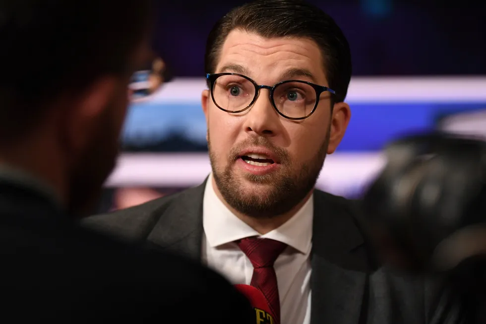 Jimmie Åkesson, Sverigedemokraternas leder, på vei mot mulig makt – og ansvar.