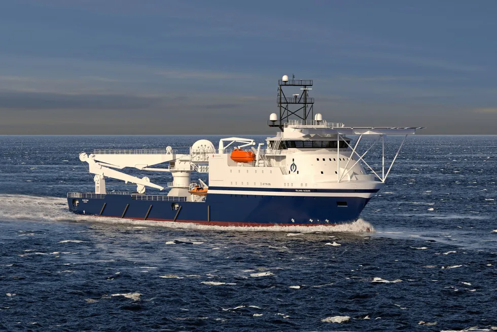 Illustrasjon i forbindelse med ombyggingen av MV Island Condor, eid av rederiet Island Offshore AS.