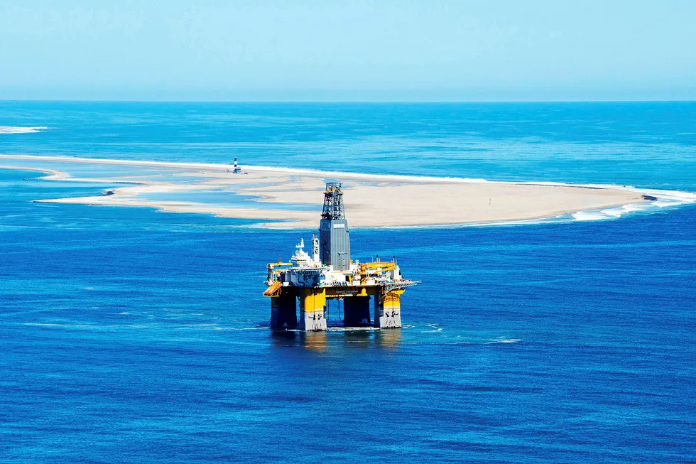 Vast play: semisub Deepsea Stavanger in Namibia waters having drilled Brulpadda off South Africa