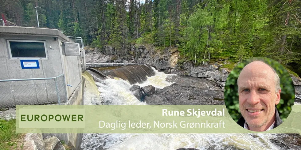 Rune Skjevdal i Norsk Grønnkraft, mener at det er småkraftverk som i hovedsak kan bidra til å skaffe ny fornybar energiproduksjon i Norge frem mot 2030.