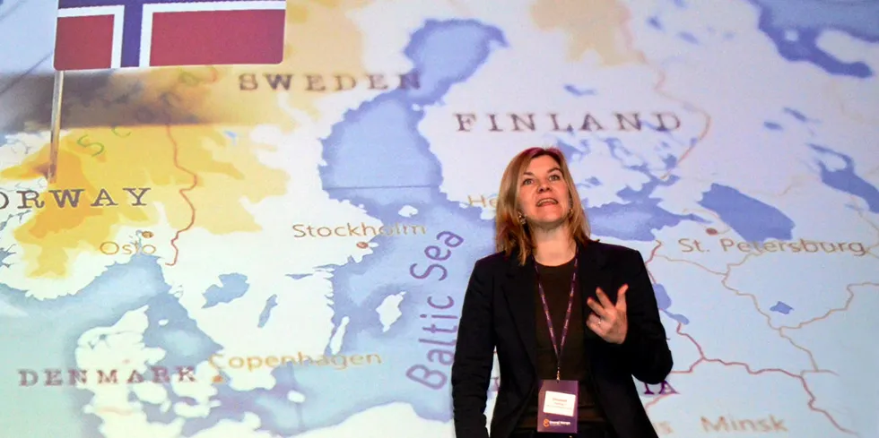 Statssekretær Elisabeth Sæther i OED avbildet under Nettkonferansen 2022.