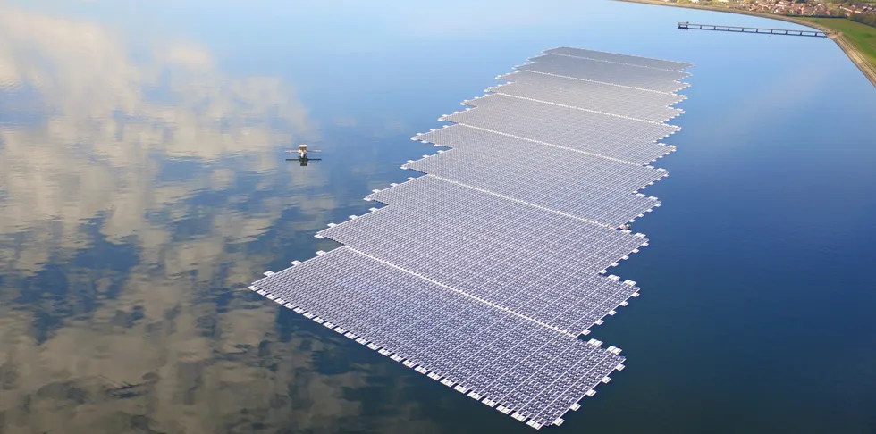 A Lightsource BP floating solar plant in the UK.