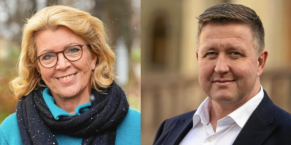 Både Åslaug Haga i Fornybar Norge og Truls Wickholm i Samfunnsbedriftene Energi er positive til utsettelse av grunnrenteskatt på vindkraft. Men, det betyr ikke at debatten utsettes.